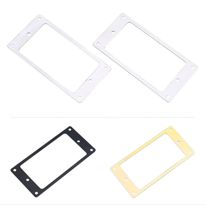 VGEBY 2 Pcs Metal Flat Humbucker Cover Guitar Pickup Frame Mounting Ring (Black) - Image 5